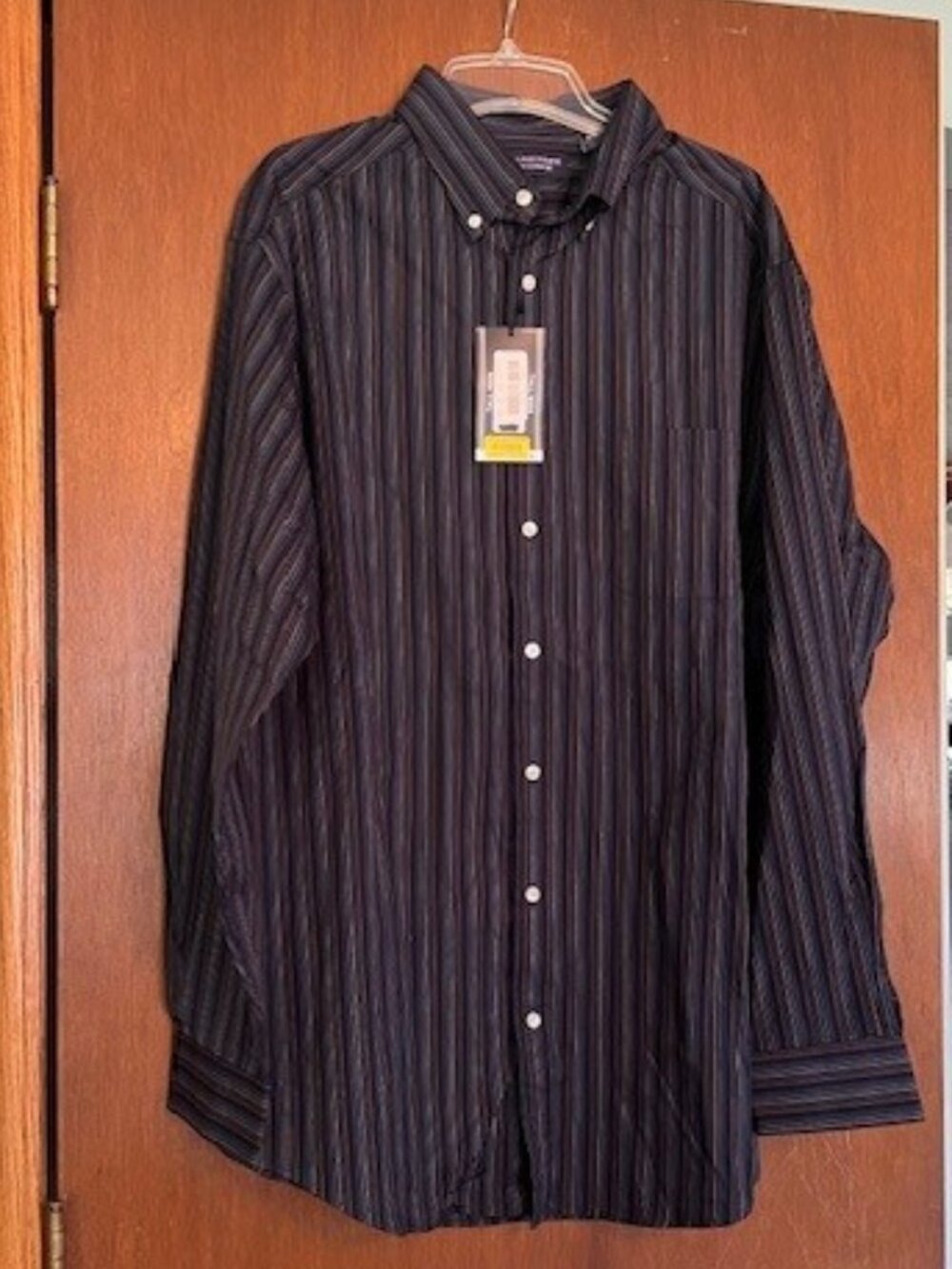 NWT NEW Roundtree & Yorke Striped XLT Men's Dress Button-down Shirt